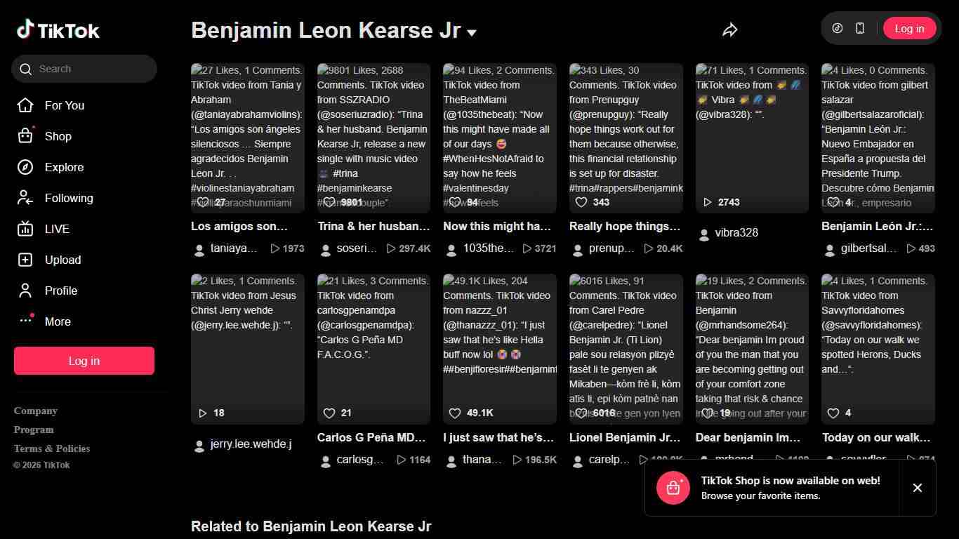 Benjamin Leon Kearse Jr TikTok